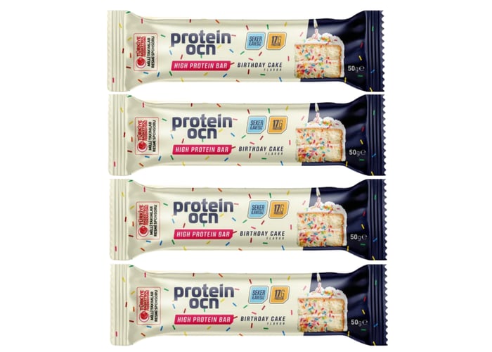 Birthday Cake Protein Bar (4 adet x 50gr) - Proteinocean