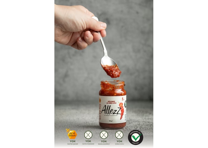 Közlenmiş Acı Biber Sosu (Çok Acı,105gr) - Allezz
