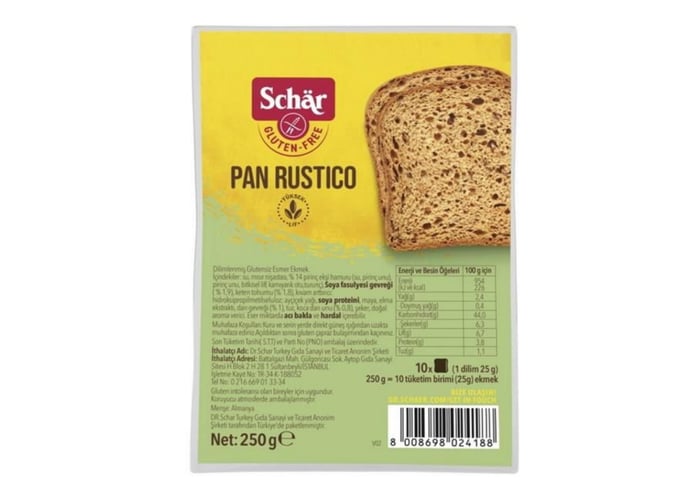Pan Rustico Glutensiz Çok Tahıllı Ekmek (250gr) - Schar