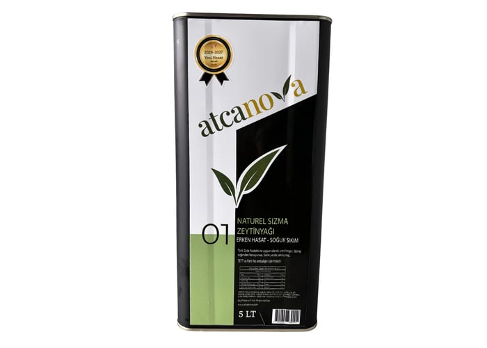 AtcaNova Naturel Sızma Erken Hasat Soğuk Sıkım Zeytinyağı (5lt)