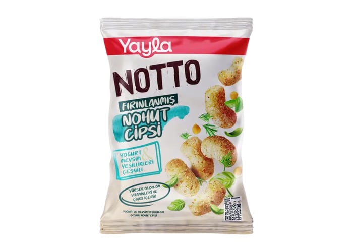 Notto Yoğurt ve Mevsim Yeşillikleri Çeşnili Nohut Cipsi (55gr) - Yayla