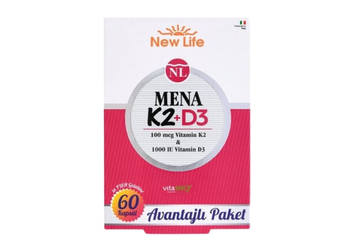 Mena K2 + D3 (60 kapsül) - New Life