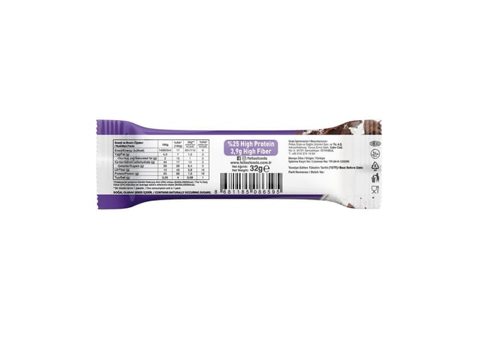 Duble Kakaolu Protein Bar (32gr) - Fellas