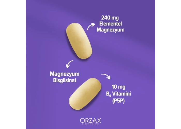 Ocean Extramag Magnezyum Bisglisinat + P5P (60 tablet) - Orzax