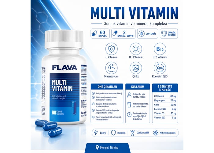Multivitamin (60 kapsül) - Proteinocean