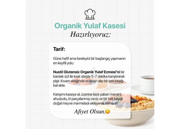 Organik Yulaf Ezmesi (Glutensiz, 250gr) - Nustil