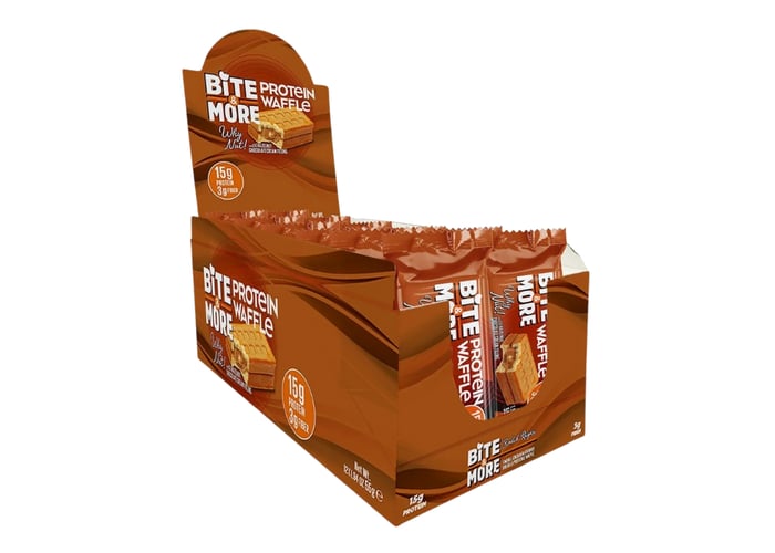 Protein Waffle Fındıklı (12 adet x 55gr) - Bite&more