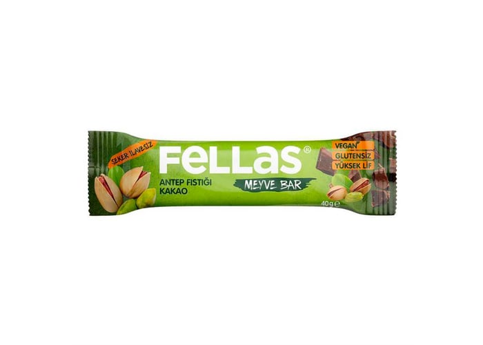 Antep Fıstığı Kakao Meyve Bar (40gr) - Fellas
