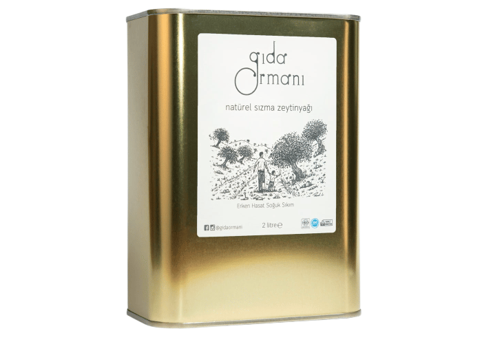 Erken Hasat Natürel Sızma Zeytinyağı (Edremit Cinsi, 2lt) - Gıda Ormanı