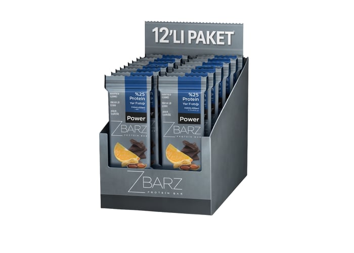 Yer Fıstıklı Portakallı Protein Bar (12 adet x 35gr) - Zbarz