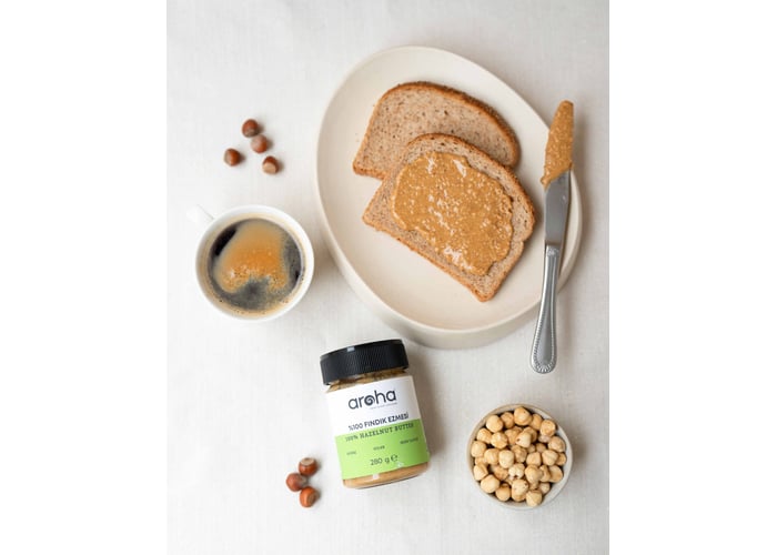 %100 Fındık Ezmesi (Şekersiz, 280gr) - Aroha