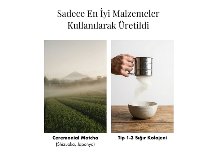 Kolajen Takviyeli Ceremonial Grade Matcha (30 porsiyon, 135gr) - Mago Matcha