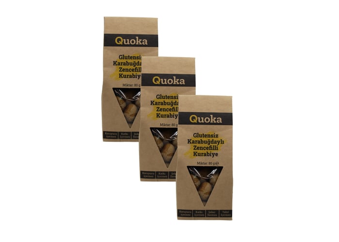 Şekersiz Karabuğday Unundan Zencefilli Kurabiye (Glutensiz, 3 adet x 80gr) - Quoka