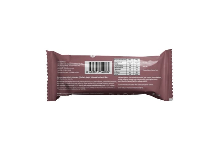 Çikolata Kaplı Orman Meyveleri Aromalı Yüksek Proteinli Bar (12 adet x 40gr) - Delly