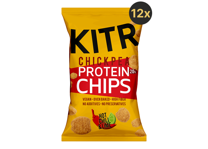 Acı Biber ve Lime Çeşnili Yüksek Proteinli Cips Paketi (Yüksek Protein, 12 adet x 50gr) - Kıtr