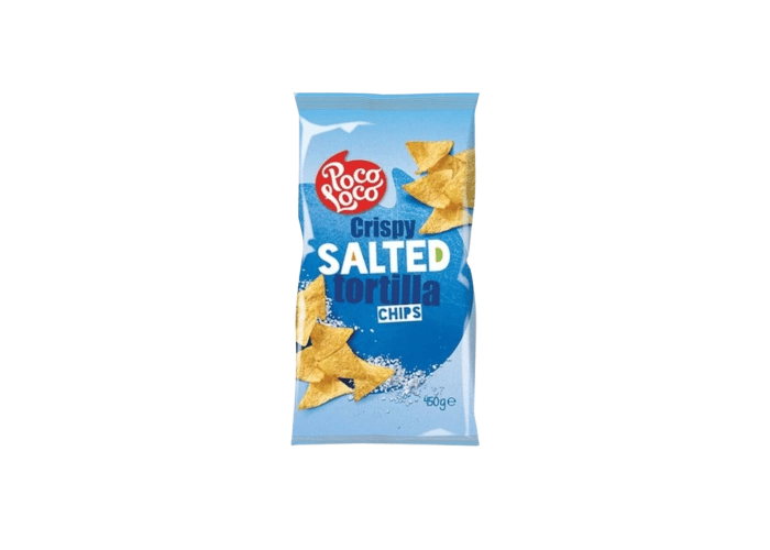Crispy Salted Tortilla Chips (450gr) - Poco Loco