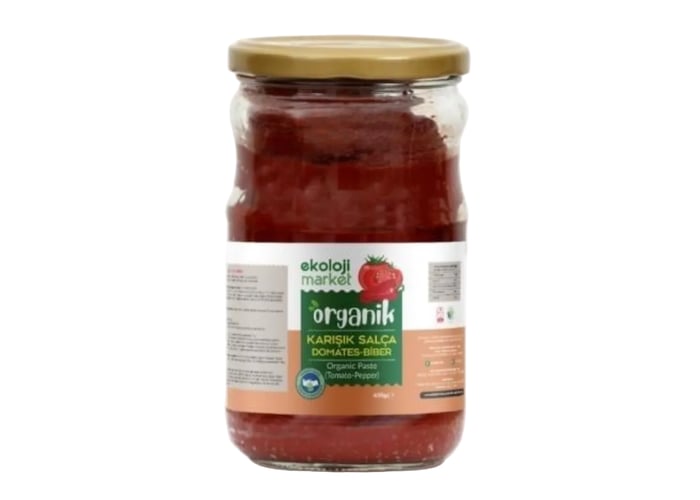 Organik Karışık Domates - Biber Salçası  (Glutensiz, 650gr) - Ekoloji Market