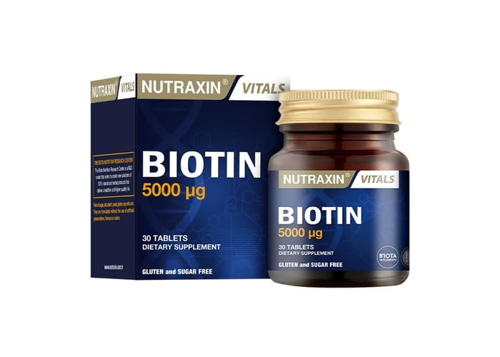 Biotin (5000mcg, 30 tablet) - Nutraxin