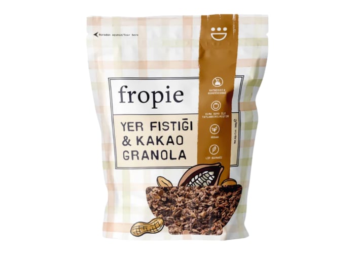 Yer fıstıklı & Kakaolu Granola (360gr) - Fropie