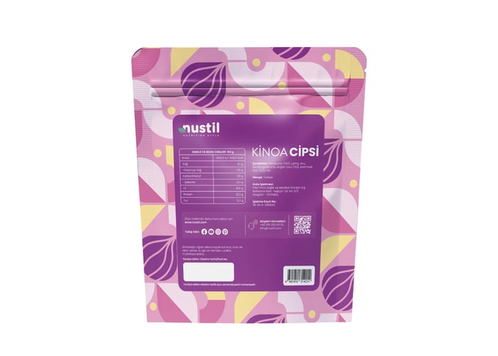 Sarımsaklı & Soğanlı Kinoa Cipsi (35gr) - Nustil