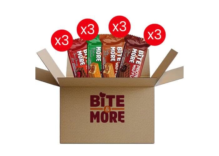Waffle Deneme Paketi (12 adet x 55gr) - Bite&More