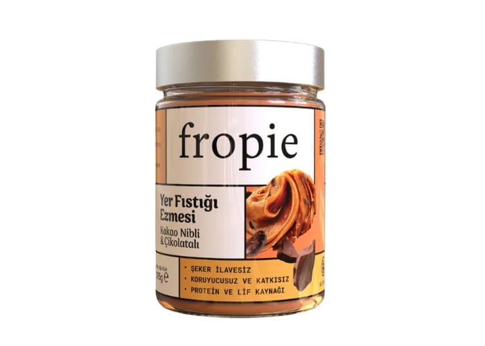 Kakao Nibli ve Çikolatalı Yer Fıstığı Ezmesi (315gr) - Fropie