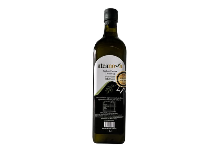 Naturel Sızma Erken Hasat Soğuk Sıkım Zeytinyağı (1lt  x 3 adet) - AtcaNova