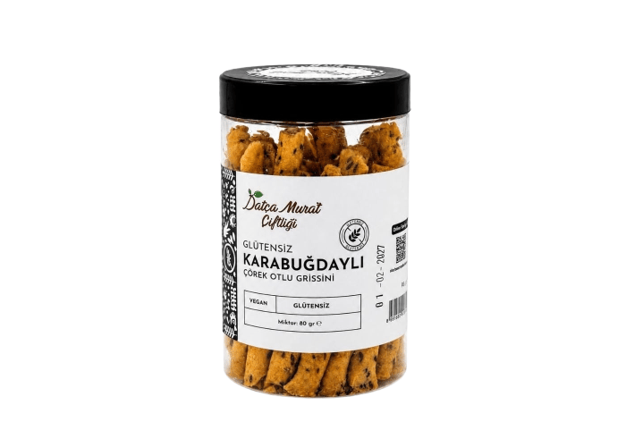 Karabuğdaylı ve Çörek Otlu Grissini (Glutensiz, 80gr) - Datça Murat Çiftliği