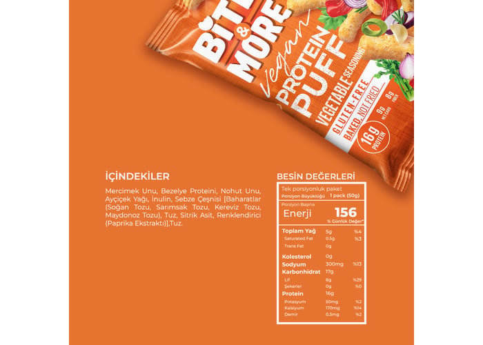 Proteinli Cips Sebzeli (50gr) - Bite&more