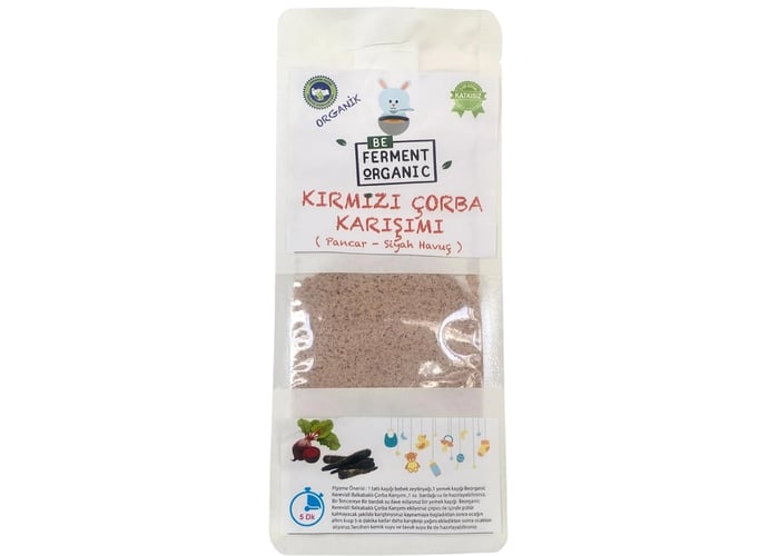 Organik Kırmızı Sebzeli Ek Gıda Çorbası (180gr) - Beferment
