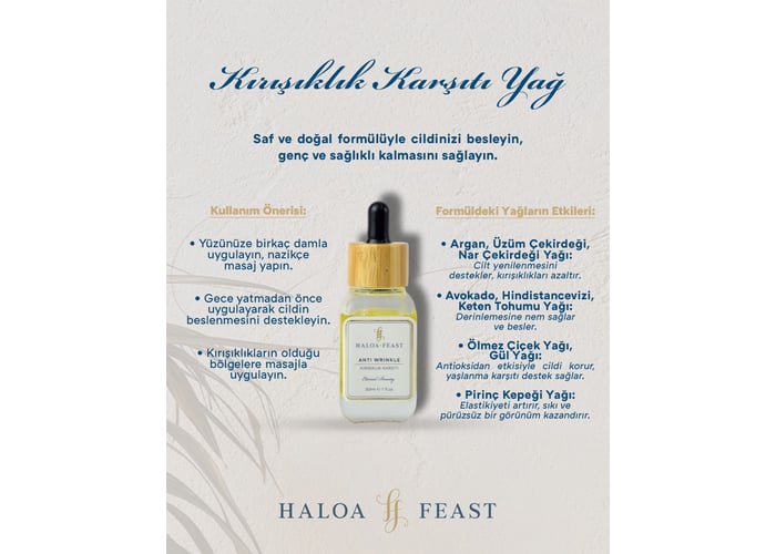 Kırışıklık Karşıtı Yağ (30ml) - HALOA FEAST