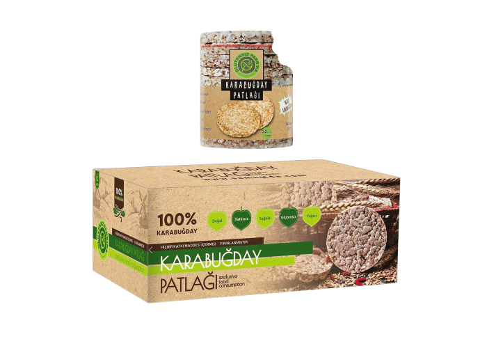 Glutensiz Fabrika Karabuğday Patlağı Sade (6\'lı paket)