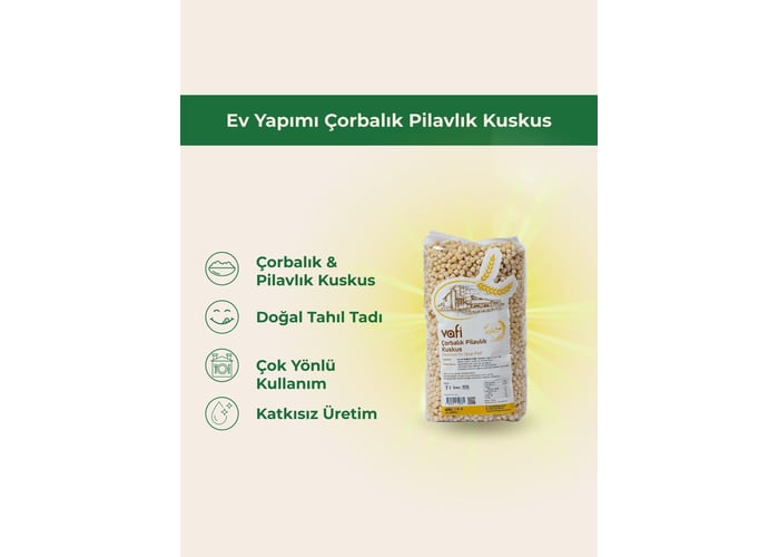 Ev Yapımı Çorbalık Pilavlık Kuskus (500gr) - Vafi