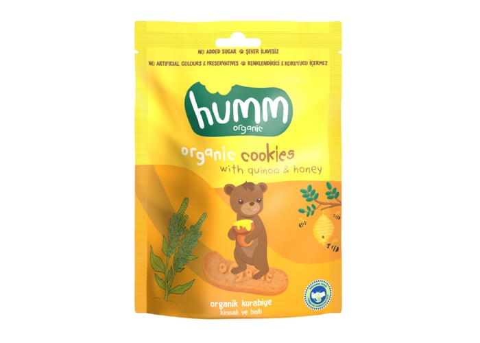 Organik Ballı Kinoalı Kurabiye (55gr) - Humm
