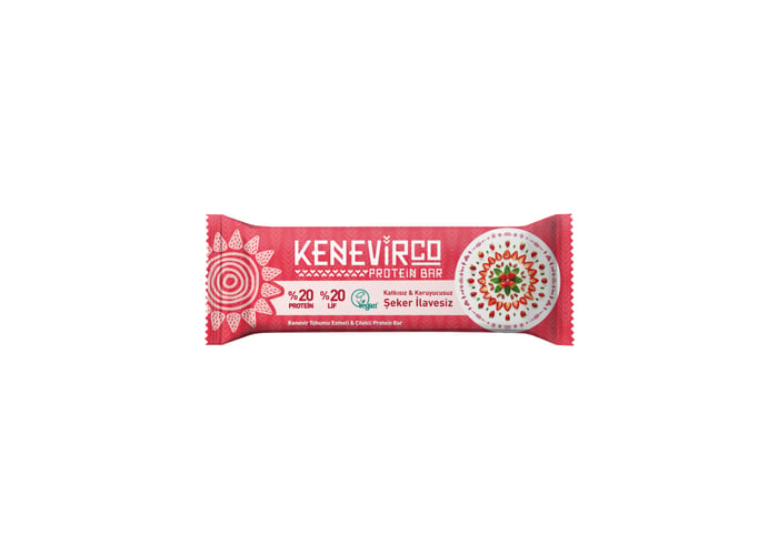 Çilekli Protein Bar (40gr) - Kenevirco