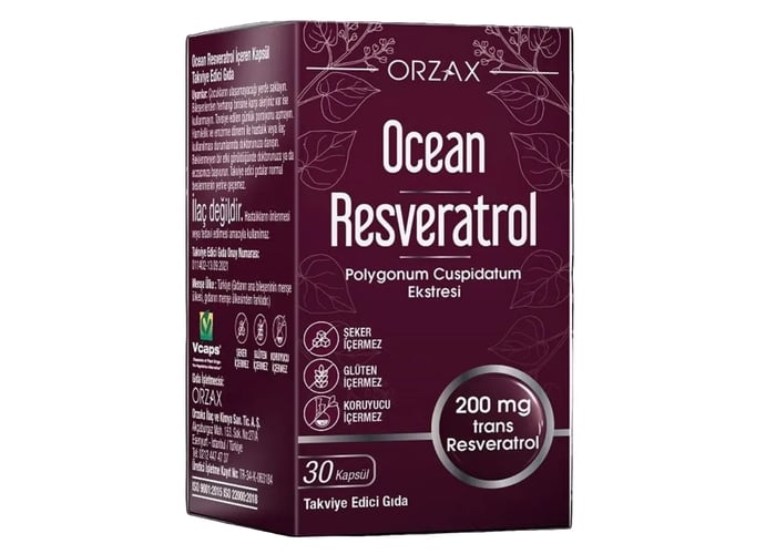 Ocean Resveratrol Takviye Edici Gıda (30 kapsül) - Orzax
