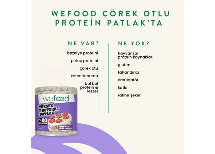 Çörek Otlu Protein Patlak (80gr) - Wefood