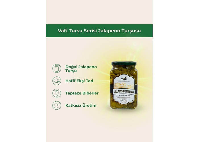 Turşu Serisi Jalapeno Turşusu (500gr) - Memleket Gurmesi
