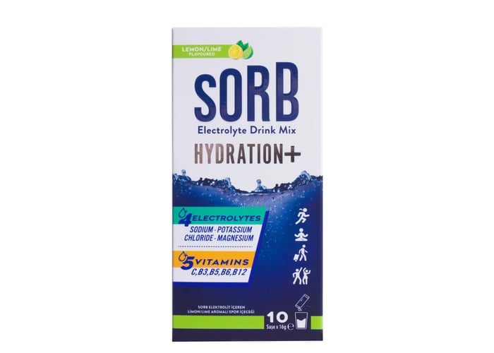- Electrolyte Drink Mix - Elektrolit, Vitamin ve Mineral Limon Lime (10 saşe) - Sorb