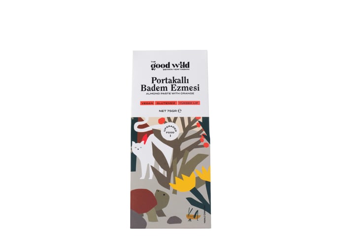 Portakallı Badem Ezmesi Bar (75gr) - The Good Wild