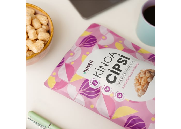 Sarımsaklı & Soğanlı Kinoa Cipsi (35gr) - Nustil