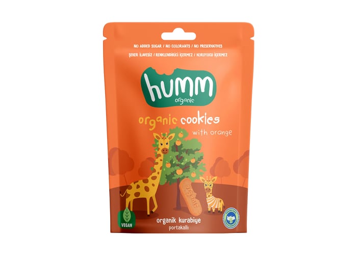 Organik Vegan Portakallı Kurabiye (55gr) - Humm