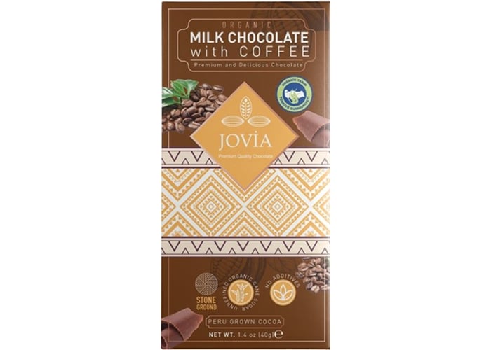 Jovia Organik Sütlü Çikolata (Kahveli, 40gr)