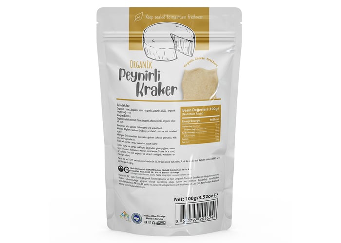 Organik Peynirli Kraker (100gr) - Og Natural