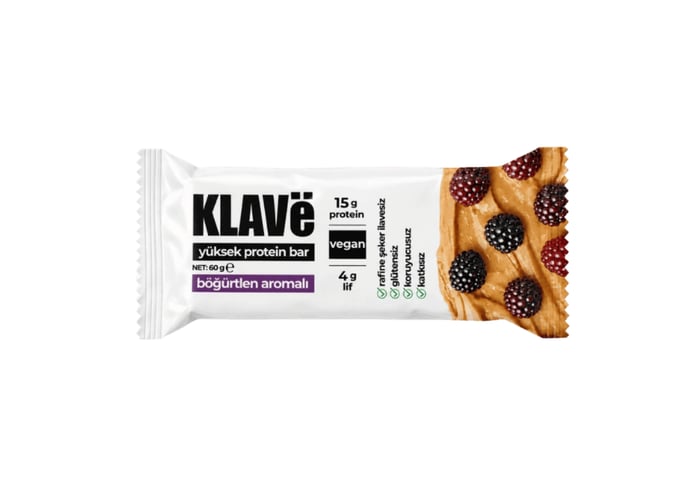 Böğürtlen Aromalı Protein Bar (60gr) - Klave