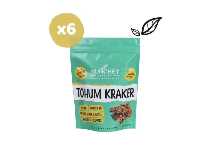 Zeytinli Tohum Kraker (6 adet x 100gr) - Munchey Food