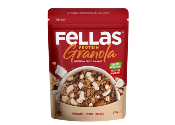 Fellas Hindistan Cevizi & Kakaolu Protein Granola (Vegan, 270gr)