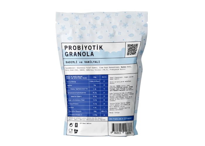 Badem ve Vanilyalı Probiyotik Granola (200gr) - Fropie