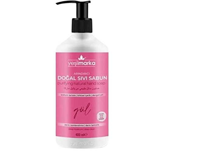 Arındırıcı Doğal Sıvı Sabun Gül (400ml) - Yeşil Marka