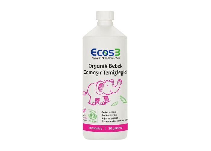 Organik Bebek Çamaşır Temizleyici (1000ml, 30 Yıkama) - Ecos3